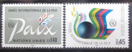 Poštové známky OSN Ženeva 1986 Medzinárodný rok míru Mi# 145-46