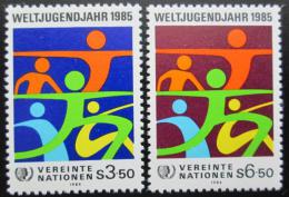 Poštové známky OSN Viedeò 1984 Medzinárodný rok mládeže Mi# 45-46