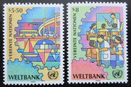 Poštové známky OSN Viedeò 1989 Svìtová banka Mi# 89-90
