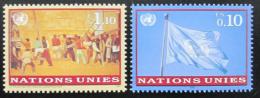 Poštové známky OSN Ženeva 1997 Umenie a vlajka Mi# 303-04