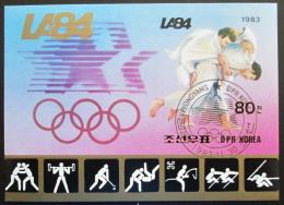 Poštová známka KLDR 1983 LOH Los Angeles, Judo Mi# Block 142