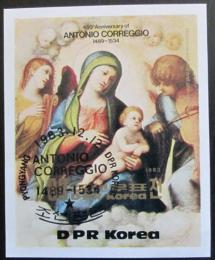 Poštová známka KLDR 1983 Umenie, Correggio Mi# Block 164