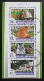 Poštové známky Šalamúnove ostrovy 2015 Maèky Mi# 3162-65 Kat 17€
