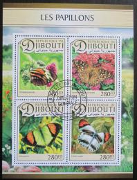 Poštové známky Džibutsko 2017 Motýle Mi# 1438-41 Kat 11€