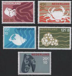 Poštové známky Holandsko 1967 Morská fauna Mi# 873-77