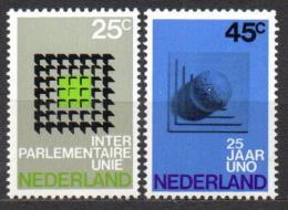 Poštové známky Holandsko 1970 Konference meziparlamentní unie Mi# 946-47