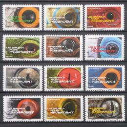 Poštové známky Francúzsko 2015 Zvíøecí oèi Mi# 6178-89 Kat 20€