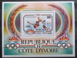 Poštová známka Pobrežie Slonoviny 1983 LOH Los Angeles Mi# Block 25