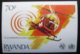 Poštová známka Rwanda 1981 Helikoptéra neperf. Mi# 1133 B