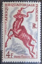 Poštová známka Francúzska Rovníková Afrika 1957 Kudu Mi# 308