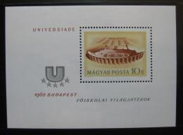 Poštová známka Maïarsko 1965 Stadión v Budapeš�i Mi# Block 50