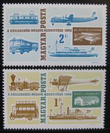 Poštové známky Maïarsko 1966 Múzeum dopravy Mi# 2220-21