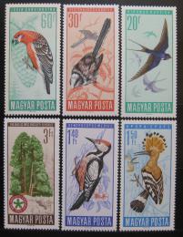 Poštové známky Maïarsko 1966 Ochrana vtákov Mi# 2231-36