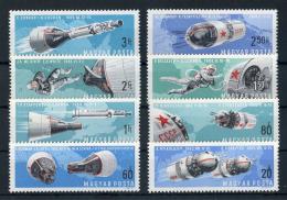 Poštové známky Maïarsko 1966 Prieskum vesmíru Mi# 2299-2306