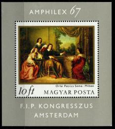 Poštová známka Maïarsko 1967 Umenie Mi# Block 58