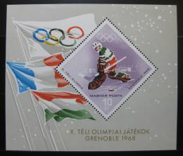 Poštová známka Maïarsko 1967 ZOH Grenoble Mi# Block 62