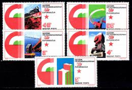 Poštové známky Maïarsko 1975 Výroèí oslobedenia Mi# 3026-30