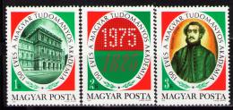 Poštové známky Maïarsko 1975 Vìdecká akademie Mi# 3039-41