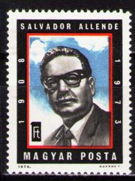 Poštová známka Maïarsko 1974 Salvador Allende, prezident Èile Mi# 2939
