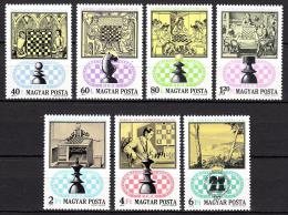 Poštové známky Maïarsko 1974 Šach Mi# 2957-63