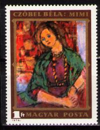 Poštová známka Maïarsko 1974 Umenie, Czóbel Mi# 2977