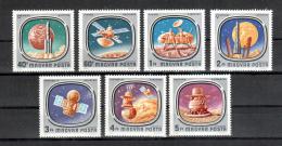 Poštové známky Maïarsko 1976 Prieskum vesmíru Mi# 3148-54