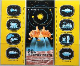 Poštová známka Maïarsko 1976 Prieskum vesmíru Mi# Block 121