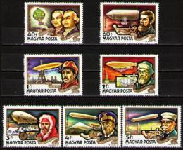 Poštové známky Maïarsko 1977 História letectvo Mi# 3230-36