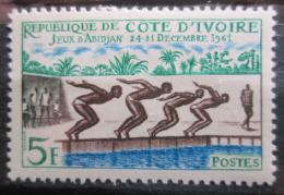 Poštová známka Pobrežie Slonoviny 1961 Plávanie Mi# 233