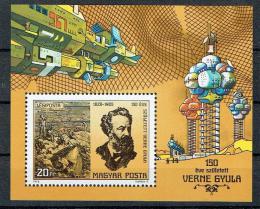 Poštová známka Maïarsko 1978 Jules Verne Mi# Block 133