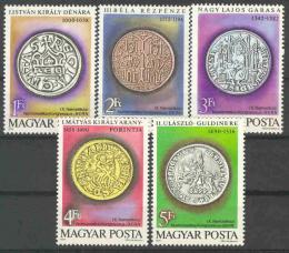 Poštové známky Maïarsko 1979 Mince Mi# 3372-76