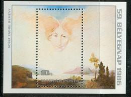 Poštová známka Maïarsko 1986 Umenie, Szász Mi# Block 185