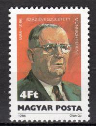 Poštová známka Maïarsko 1986 Ferenc Münnich, politik Mi# 3846