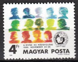 Poštová známka Maïarsko 1986 Kongres mládeže Mi# 3847