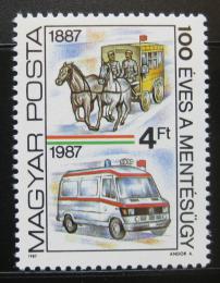 Poštová známka Maïarsko 1987 Záchranári Mi# 3896