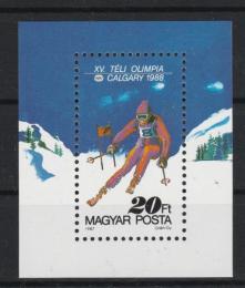 Poštová známka Maïarsko 1987 ZOH Calgary Mi# Block 193