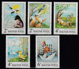 Poštové známky Maïarsko 1987 Rozprávky Mi# 3937-41