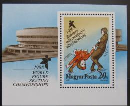 Poštová známka Maïarsko 1988 MS v krasobruslení Mi# Block 195