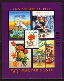 Poštová známka Maïarsko 1989 Pro philatelia Mi# Block 207 Kat 12€