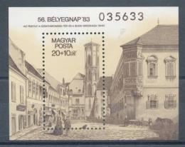 Poštová známka Maïarsko 1983 Stará radnice Mi# Block 166