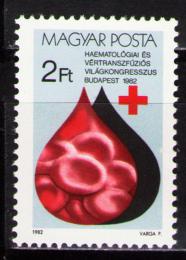 Poštová známka Maïarsko 1982 Kongres hematologie Mi# 3569