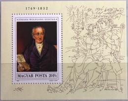 Poštová známka Maïarsko 1982 Wolfgang Goethe Mi# Block 161
