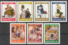Poštové známky Maïarsko 1981 Ilustrace, Rockwell Mi# 3524-30