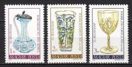 Poštové známky Maïarsko 1980 Výrobky ze skla Mi# 3445-47
