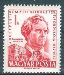 Poštová známka Maïarsko 1962 Gábor Egressy, herec Mi# 1867