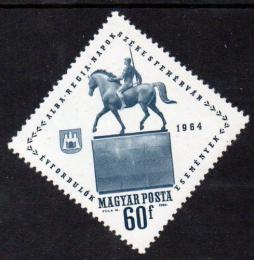 Poštová známka Maïarsko 1964 Socha jezdce na koni Mi# 2052