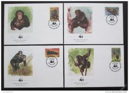 FDC Sierra Leone 1983 Šimpanzi, WWF 001 Mi# 713-16