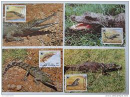 Maxikarty Kongo 1987 Krokodíly, WWF 045 Mi# 1063-66