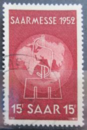 Poštová známka Sársko 1952 Sárský ve¾trh Mi# 317 - zväèši� obrázok