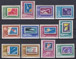 Poštové známky Maïarsko 1963 Prieskum vesmíru Mi# 1907-18